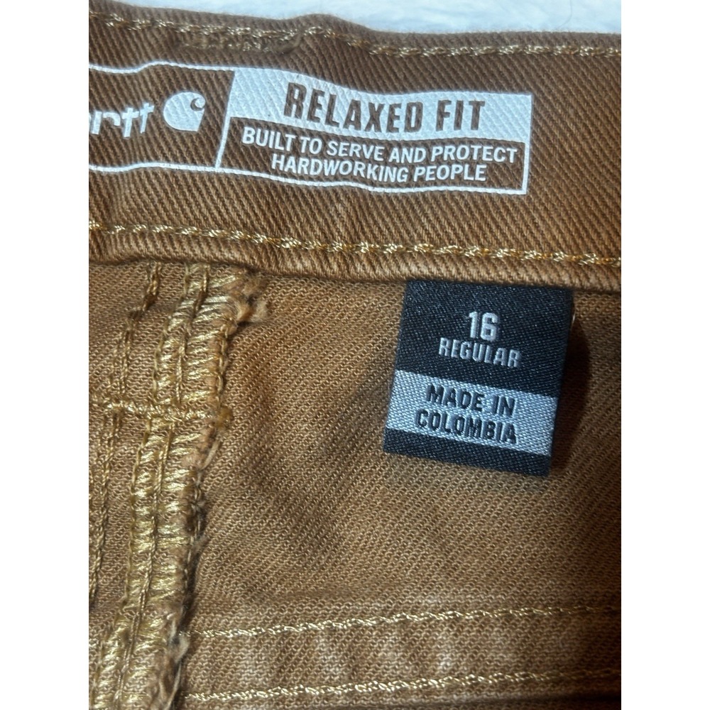 NEW‎ Carhartt Women's Rugged FLEX® Relaxed Canvas Double Front Pant Size 16 Reg - Picture 11 of 14